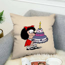 Axyaa Short Plush Throw Pillow Covers for Bed Pillows 45x45 Decorative Cushions