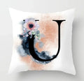 Axyaa Flower Cat Alphabet Pillowcase 45x45cm Cushion Cover, Modern Home Decor