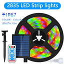 Axyaa Solar LED Strip Light: 8 Modes, Colorful Fairy Lights, Outdoor IP67 Waterproof