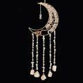Axyaa 7 Chakra Agate Dream Catcher Moon Gemstone Wind Chime Home Decor