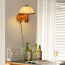 Axyaa Wood LED Wall Lamp Switch White Acrylic Shade Living Room Bathroom Mirror Light