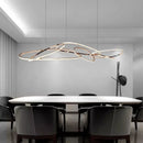 Axyaa Rose Gold Irregular Rings LED Chandeliers - Modern Living Room Pendant Lights