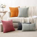 Axyaa Corduroy Boho Patchwork Pillow Cover