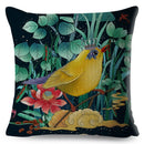 Axyaa Dragon Fox Firebird Linen Cushion Cover 45*45cm