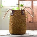 Axyaa Grass Woven Flower Basket: Universal Indoor Succulent Organizer