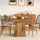 Axyaa Farmhouse Pedestal Dining Table, 31.5-Inch Square Kitchen Table for 4