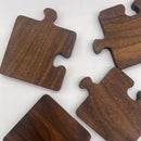 Axyaa Wood Jigsaw Coaster Set for Table Protection and Restaurant Decor
