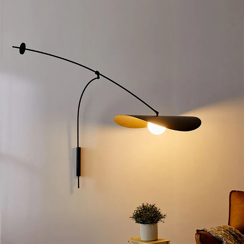 Axyaa Nordic LED Wall Lamp with Adjustable Long Arm for Bedroom and Reading