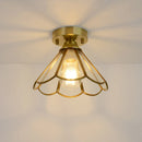 Axyaa Glass Copper LED Ceiling Lights: Modern Nordic Ceiling Lamp for Home Lighting