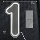 Axyaa LED Neon Digital Numbers Light Sign - 15-inch High, USB Powered