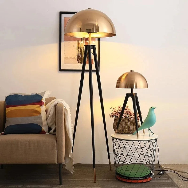 Axyaa Nordic Luxury Mushroom Head Floor Lamp for Hotel Model Room Bed Desk