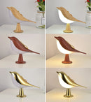 Axyaa Wooden Bird Night Light with Touch Switch, Dimmable Bedside Lamp