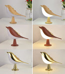 Axyaa Wooden Bird Table Lamp - Dimmable Touch Switch Night Light for Bedroom
