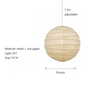 Axyaa Japanese Wabi-sabi Style Paper Lantern Chandelier for Bedroom and Living Room