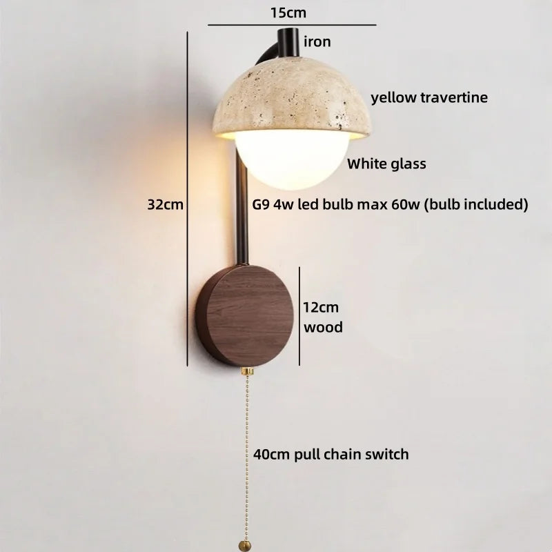 Axyaa White Glass LED Wall Lamps with Switch for Bathroom Mirror, Stair Light
