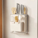 Axyaa Wall Mount Cutlery Holder Knife Chopstick Organizer Rack Kitchen Utensil Storage
