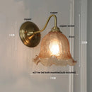 Axyaa Vintage Loft Amber Glass Wall Sconce LED Vanity Light Fixture
