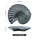 Axyaa Shell Plate: Creative Kiln-changed Ceramic Plate for B&B and Restaurant