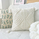 Axyaa Floral Pillow Case: Light Luxury Embroidered Cushion Cover, 45x45cm