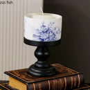 Axyaa Retro Floral Ceramic High-Footed Dessert Bowl - Creative Tableware