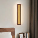 Axyaa Black Walnut Wall Lamp- Modern Chinese Style Bedroom Hallway Lighting