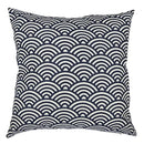 Axyaa Geometric Square Checked Pillowcase – Black and White Stripe Cushion Cover