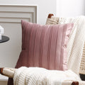 Axyaa Velvet Striped Cushion Cover | Stylish Home Decoration Pillow Cover