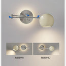 Axyaa Modern Swing Arm Chrome Wall Lamp LED E27 Metal Sconce Bedside Light