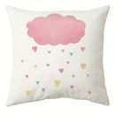 Axyaa Rainbow Star Sun Pattern Printed Pillow Cover for Living Room Sofa Home Decoration