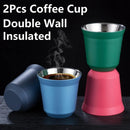 Axyaa Double Wall Espresso Tumbler Glasses Set