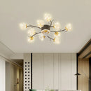 Axyaa Starry Sky Fan Ceiling Lamp: Elegant, Romantic, Silent for Living/Dining/Bedroom