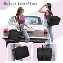 Axyaa 3-Layer Professional Makeup Train Case with Mirror and Shoulder Strap
