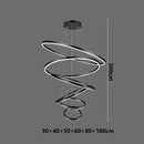Axyaa Nordic Stair Chandelier, Living Room Bedroom Dining Room Pendant Lights, Ceiling Light
