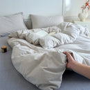 Axyaa Luxury Cotton Stripe Duvet Cover Set - Yarn-Dyed Bedding Set