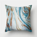 Axyaa Marble Ocean Sea Pattern Polyester Throw Pillow Cover - Home Sofa Decor