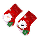Axyaa LED Light Santa Claus Socks - Colorful Sparkly Xmas Party Decoration