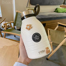 Axyaa Double Stainless Thermos Bottle With Straw - Portable Vacuum Flask for Outdoors