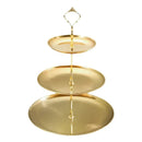 Axyaa Stainless Steel 3-Layer Cake Tray & Dessert Stand - Elegant Table Display Stand