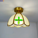 Axyaa Modern Glass Copper Ceiling Light Fixture for Home Decor and Night Illumination