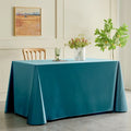 Axyaa Elegant White Long Tablecloth for High-End Conferences