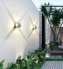 Axyaa Dual-Head LED Wall Lamp: Modern Outdoor Waterproof IP65, Aluminum Indoor/Outdoor Up Down Lighting