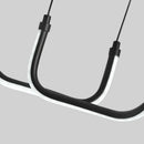 Axyaa Black LED Curved Chandelier for Dining Room, Kitchen, Living Room