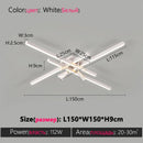 Axyaa Nordic LED Ceiling Chandelier for Living Dining Bedroom