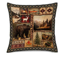 Axyaa Wildlife & Lake Theme Decorative Pillow Cover for Sofa, Bedroom & Car