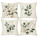 Axyaa Floral Leaf Pattern Pillowcase: Modern Minimalist Home Decor