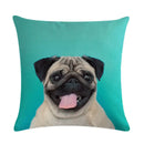 Axyaa Cute Puppy Head Linen Pillow Case 45*45cm
