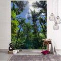 Axyaa Jungle Palm Tree Tapestry: Tropical Plant Leaves Wall Hanging.