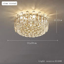 Axyaa Modern Crystal Ceiling Chandelier LED Pendant Light for Living Room Bedroom