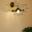 Axyaa Green Glass Copper LED Wall Lamp Sconce Pull Chain Modern Nordic Wandlamp