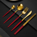 Axyaa Stainless Steel Cutlery Set - Coffee Spoon Dinnerware Fork Knife Kitchen Flatware